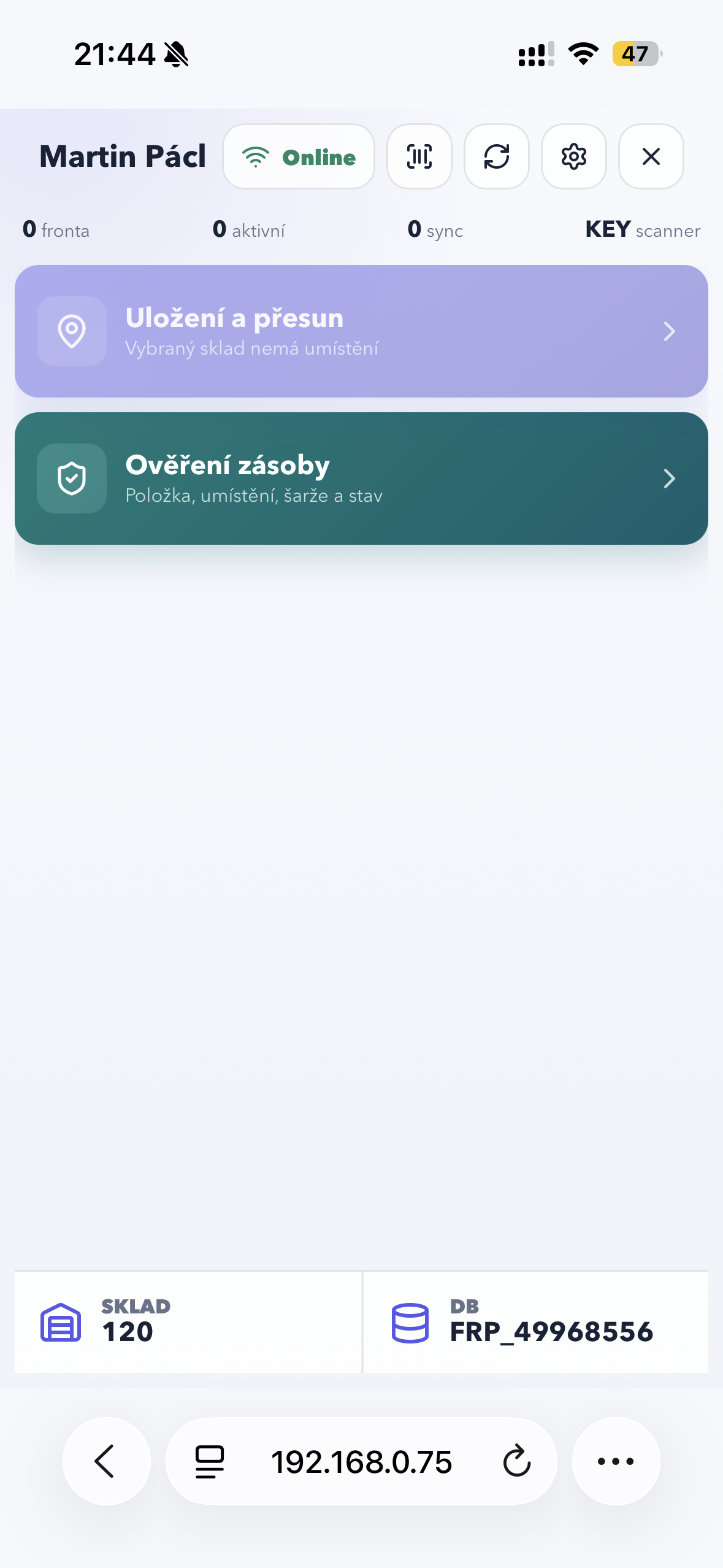 Mobilní skladník Omeli